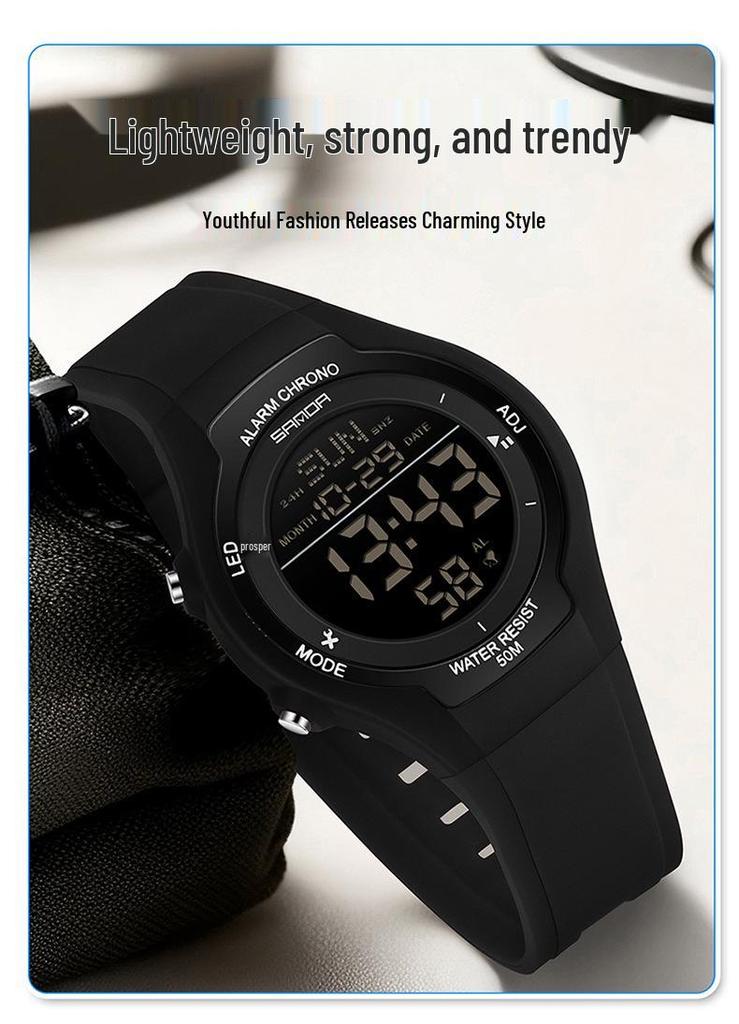 Sanda Waterproof Multifunctional Sports Watch for Teenagers and Students