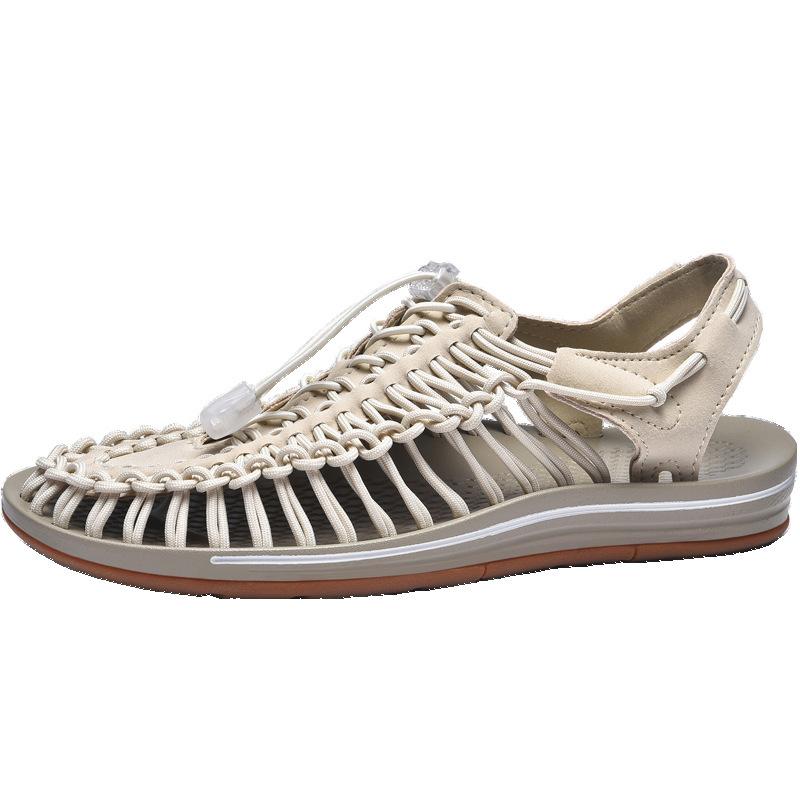 Fashion New Men's Woven Sandals Casual Beach Roman Sandals Outdoor Mountaineering and Wading Shoes