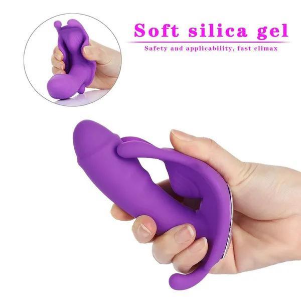 Wearable Butterfly Dildo Vibrator Female G-spot Stimulator Remote Control Vibrating Egg Masturbation Device Sex Toy
