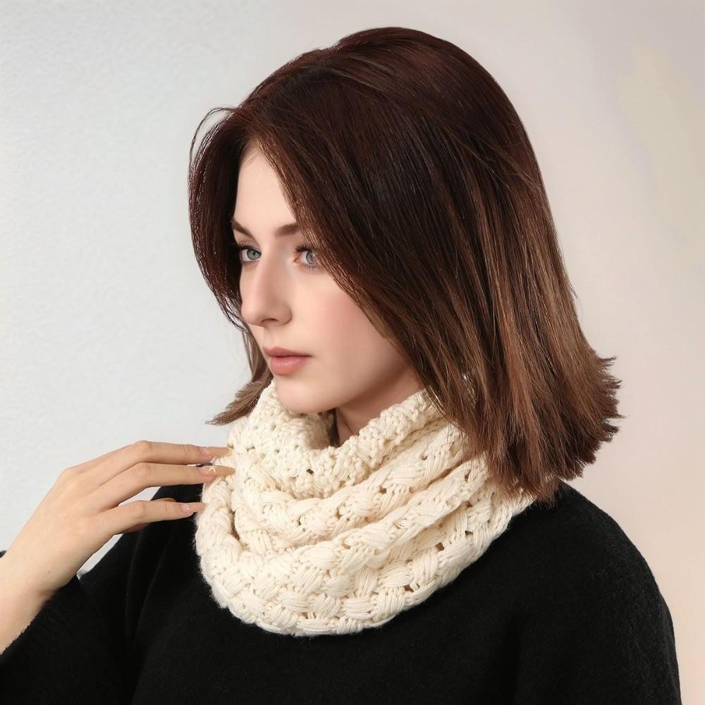 Knitted Material Neck Warmer Scarf Solid Color Winter Knitted Scarf Warm Thick Neck Scarf For Men