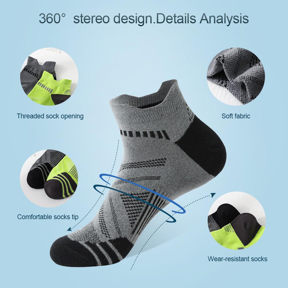 1 Pair Ankle Compression Sock for Men, Low Cut Compression Running Sock with Ankle Support