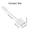 USB to 3.5mm Jacks Sound Adapter External Stereo Sound Card for /PC/Laptop, Microphones-Supported USB to Headphone Adapter