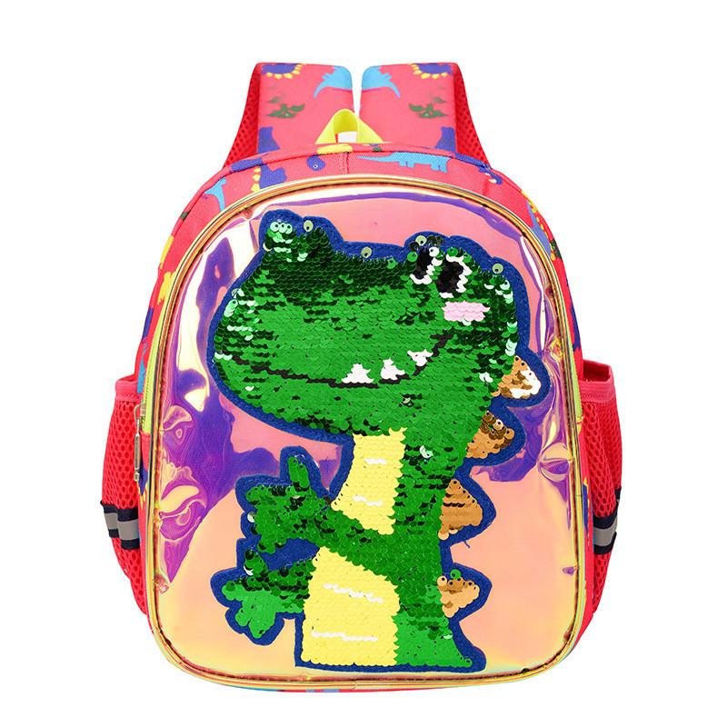 Charming Sequin Dinosaur Preschool Backpack Neutral For Boys And Girls