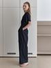 Elssibeui V-Neck Button Jumpsuit_Black
