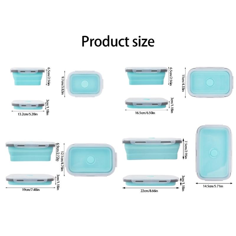 Lunch Box Set with Press Down Food Holders, Fridge Shelf Storage and Snap Lid Carry Format for Daily Lunch Use