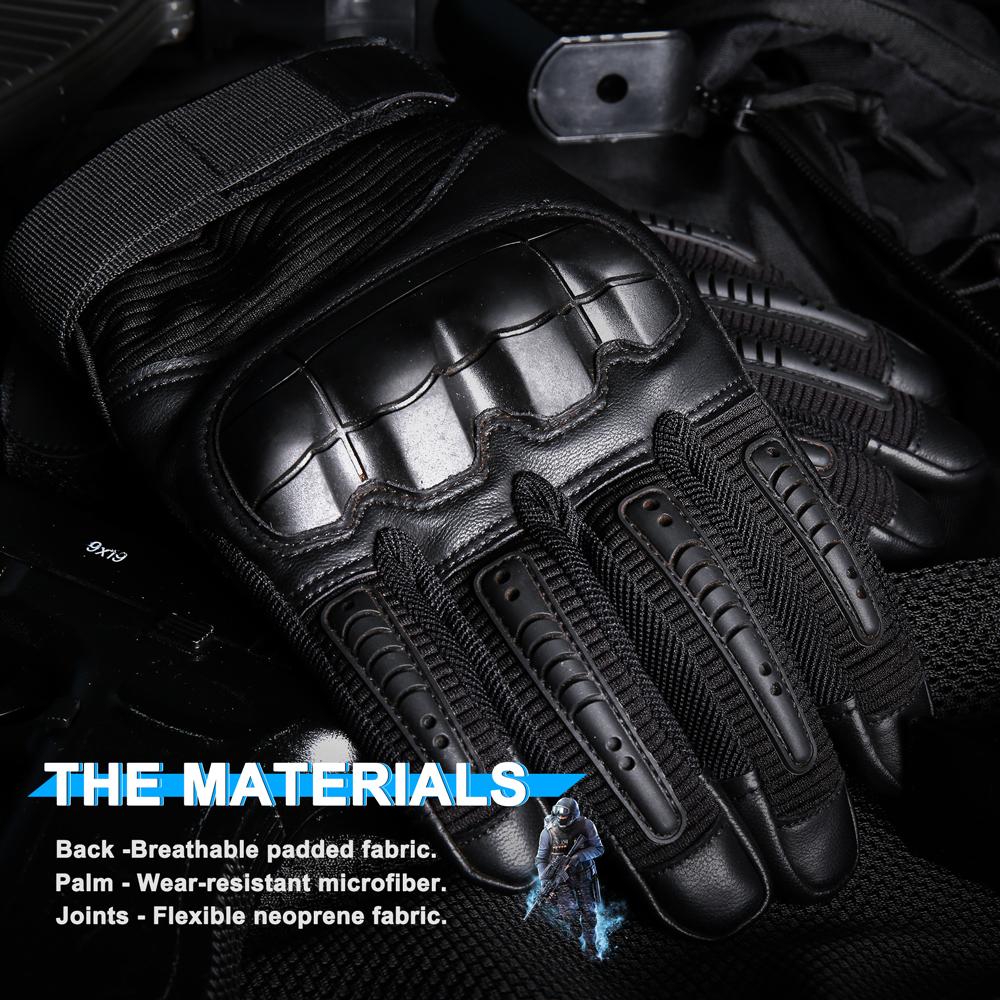Gloves Touch Screen PU Leather Outdoor Cycling Sport Hiking Camping Hunting Shooting Bicycle Motorcycle Protective Gear