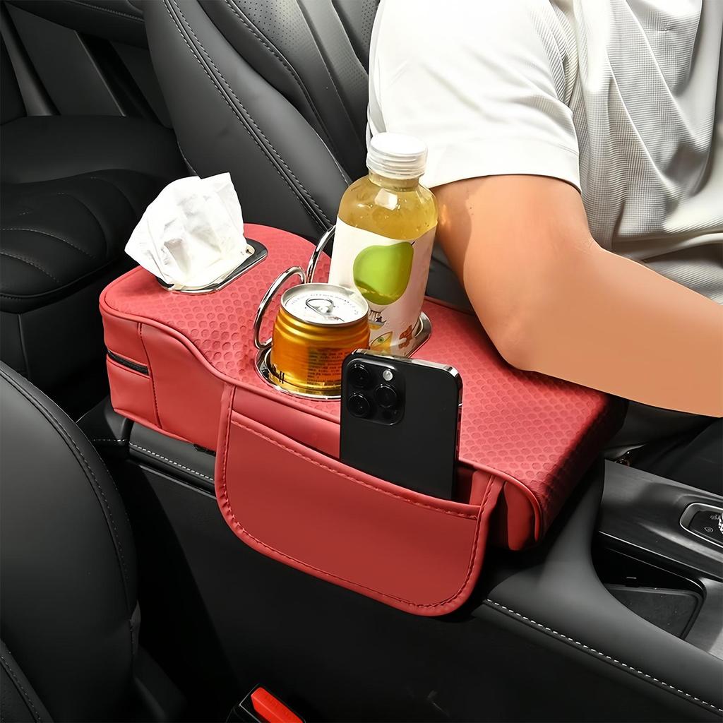 Car Armrest Pad Long-Lasting Organization With Elastic Strap Armrest Cover For Car For Family Adults Men Women Automotive
