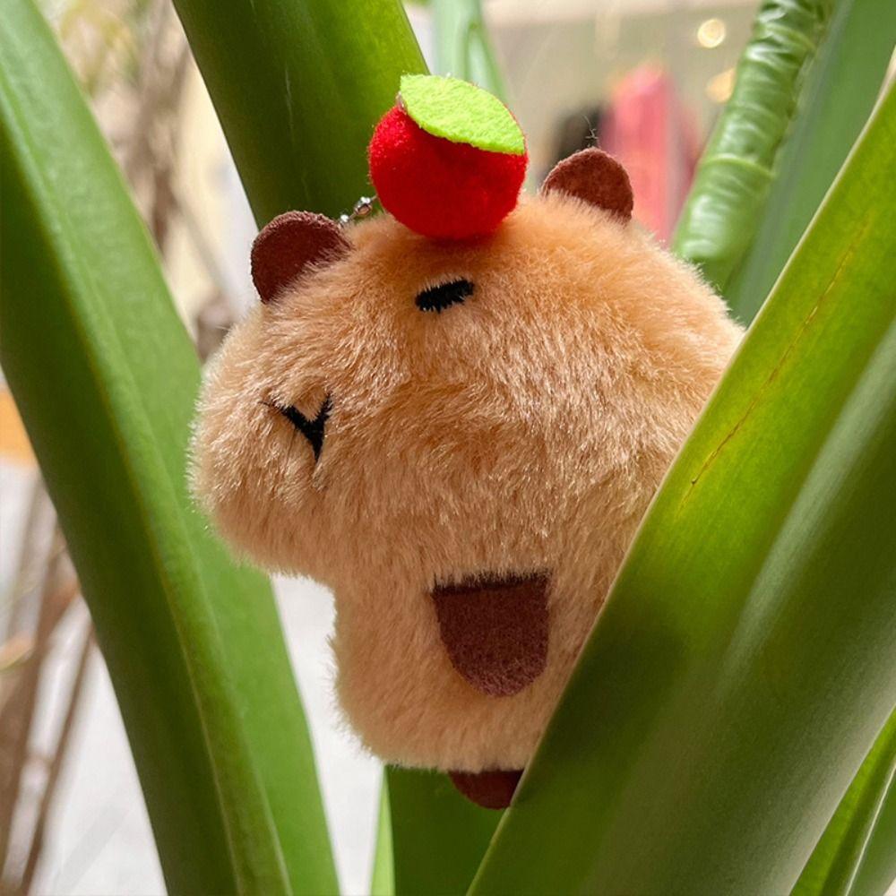 

Cartoon Squeak Capybara Pendant Soft Stuffed Capybara Keyring Bag Hanging