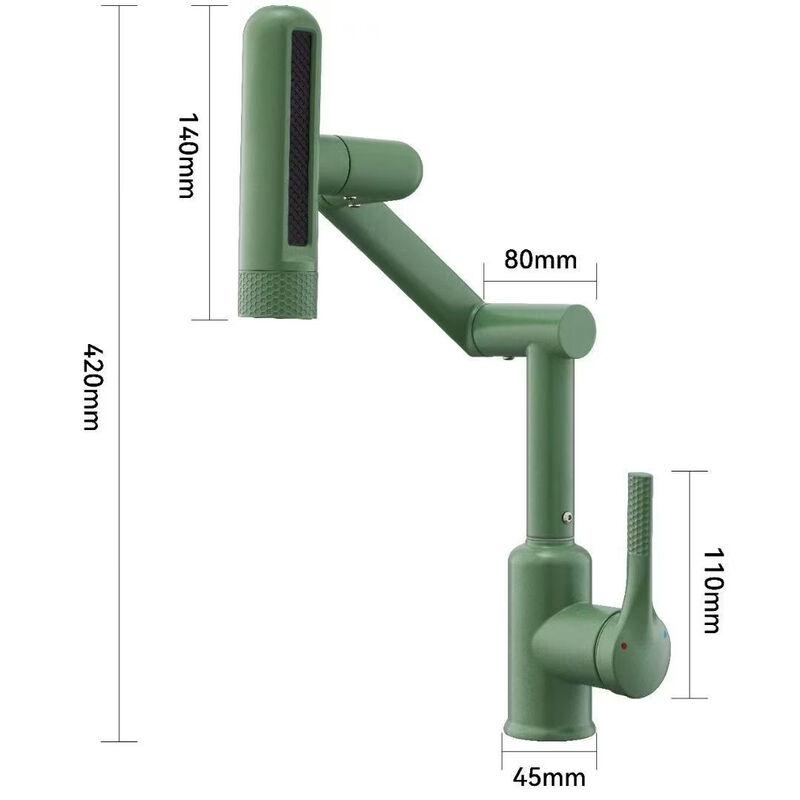 OEING Universal Rotating Kitchen & Basin Faucet with 6 Spray Modes