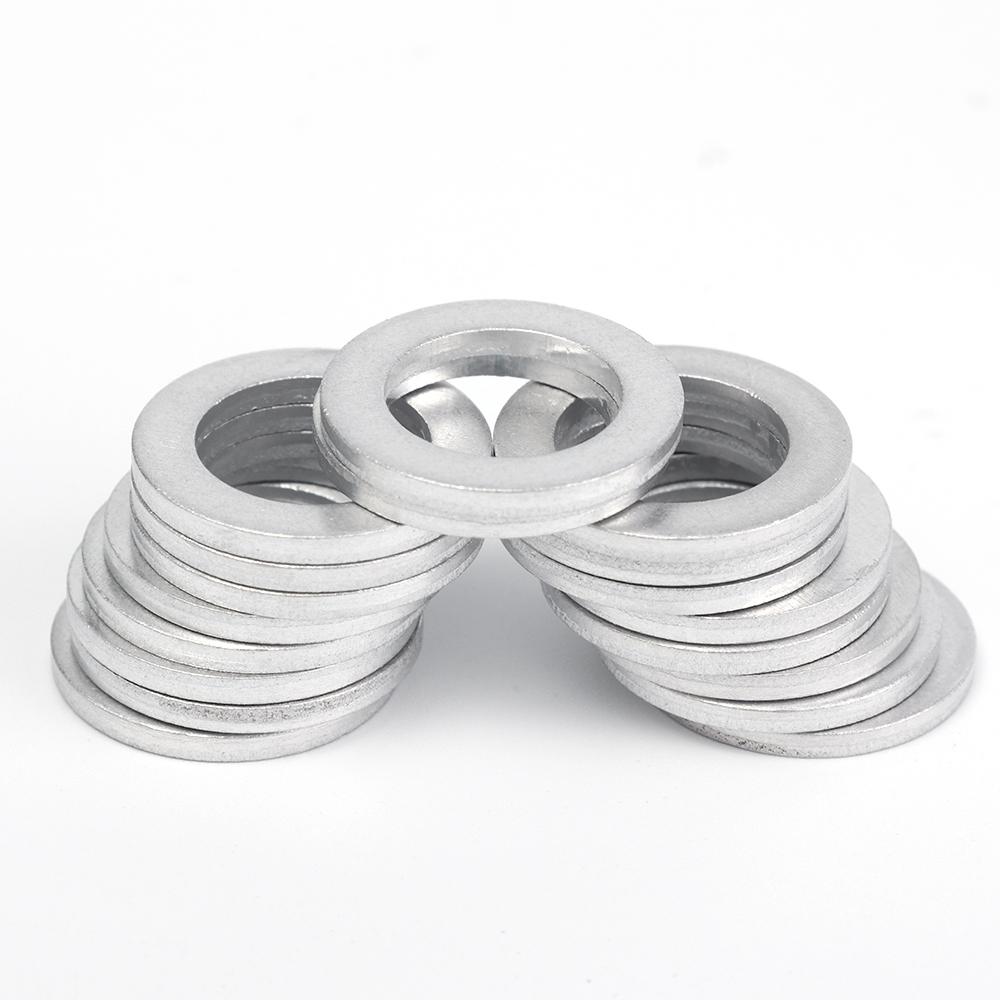 14mm Aluminum Oil Drain Plug Crush Washer Set Non-Slip for Lasting Sealing Car Exterior Accessories for Oil Change Compatible