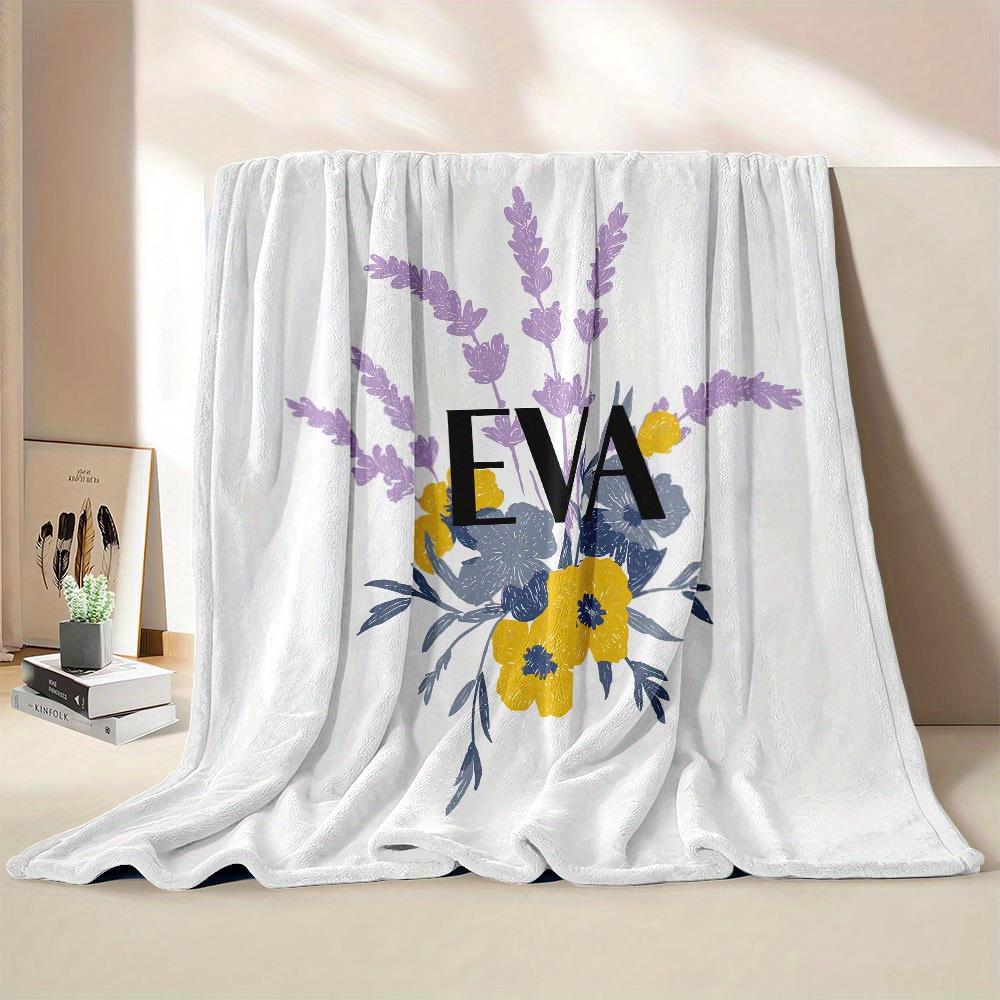 

Elegant floral pattern Flannel printed blanket suitable for all seasons suitable for living room office sofa and travel 75x90cm