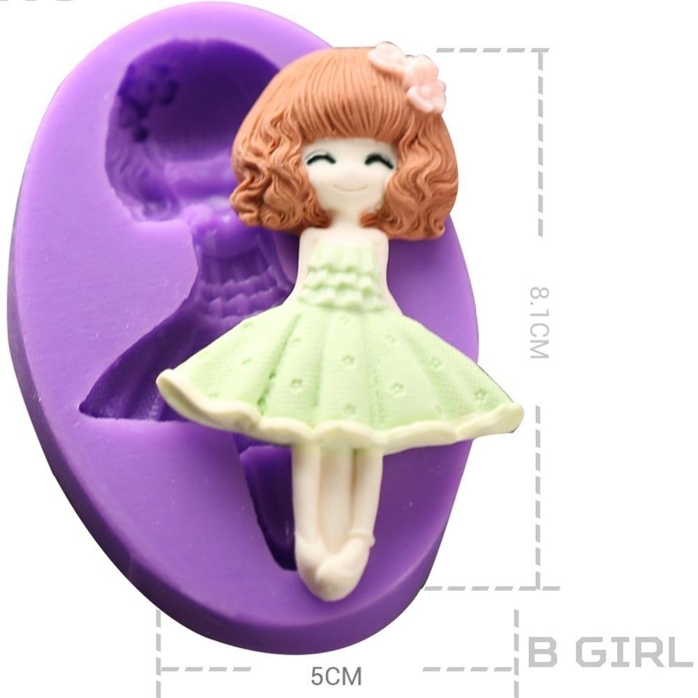 6 Style Girls Princess Silicone Fondant Cake Molds Baby Party Cake Decorating Tools Gumpaste Chocola