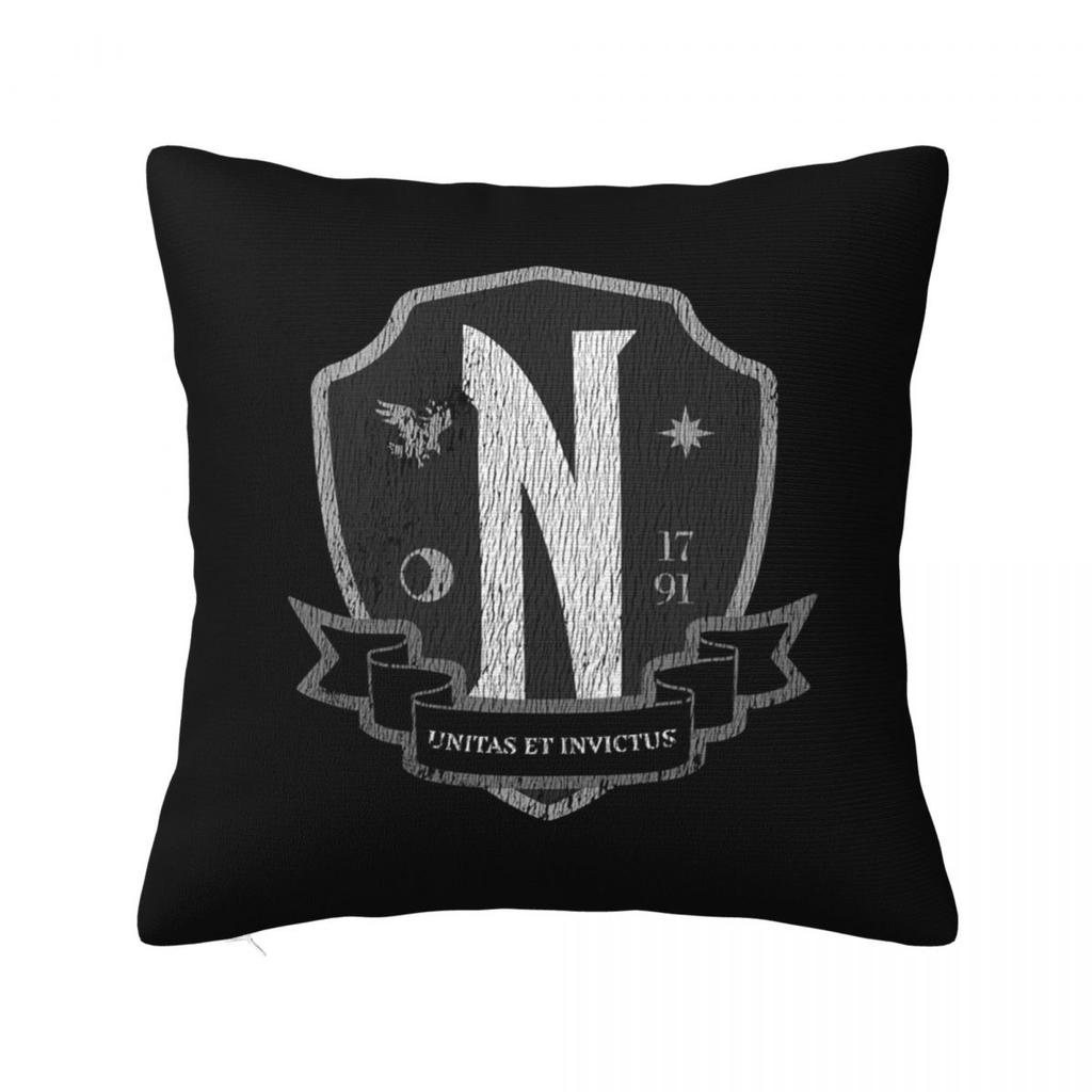 Nevermore Academy Crest (clean) Square Pillowcase Cushion Cover Pillow Case Throw Pillow Cover for Home Sofa Living Room