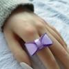 Simple Girls Casual Open Ring Jelly Color Fashion Jewelry Korean Style Ring Bow Ring Finger Ring