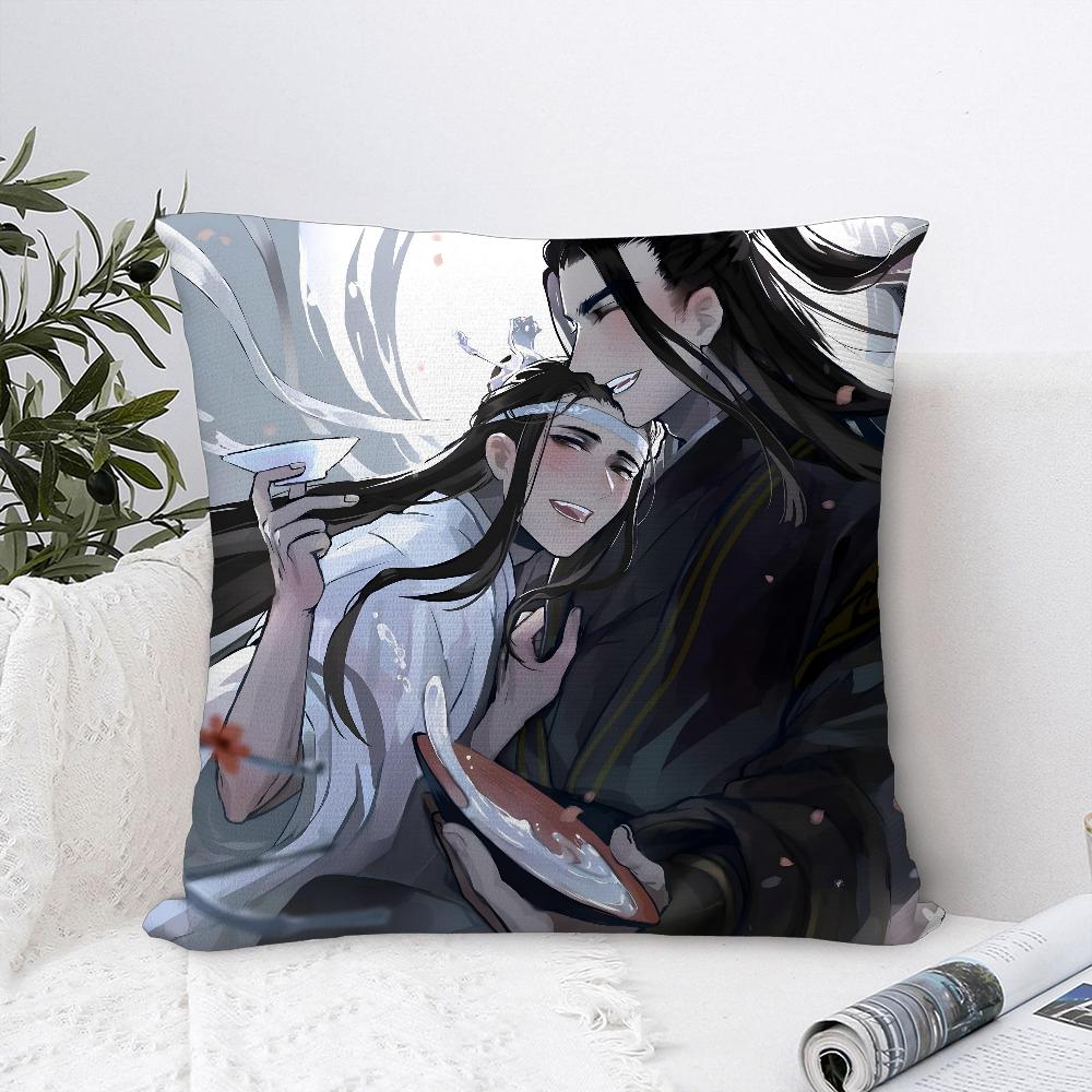 M-Mo Dao Zu Shi Anime Pillow Case Sofa Decorative Home Double-sided Print Plush Square Throw Pillow Covers Cushion Decor Cover