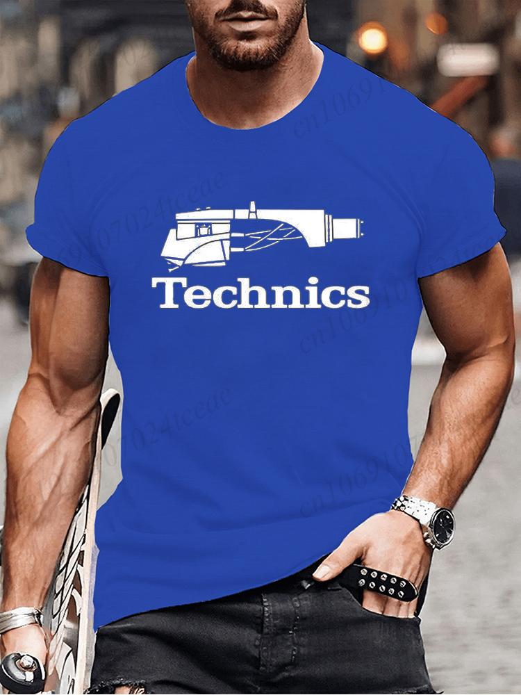 Summer Men's Fashion Tee Clothing Hip Hop Technics Headphone Graphic Tee Shirt Men Casual Streetwear Funny Printed Tops T-shirt
