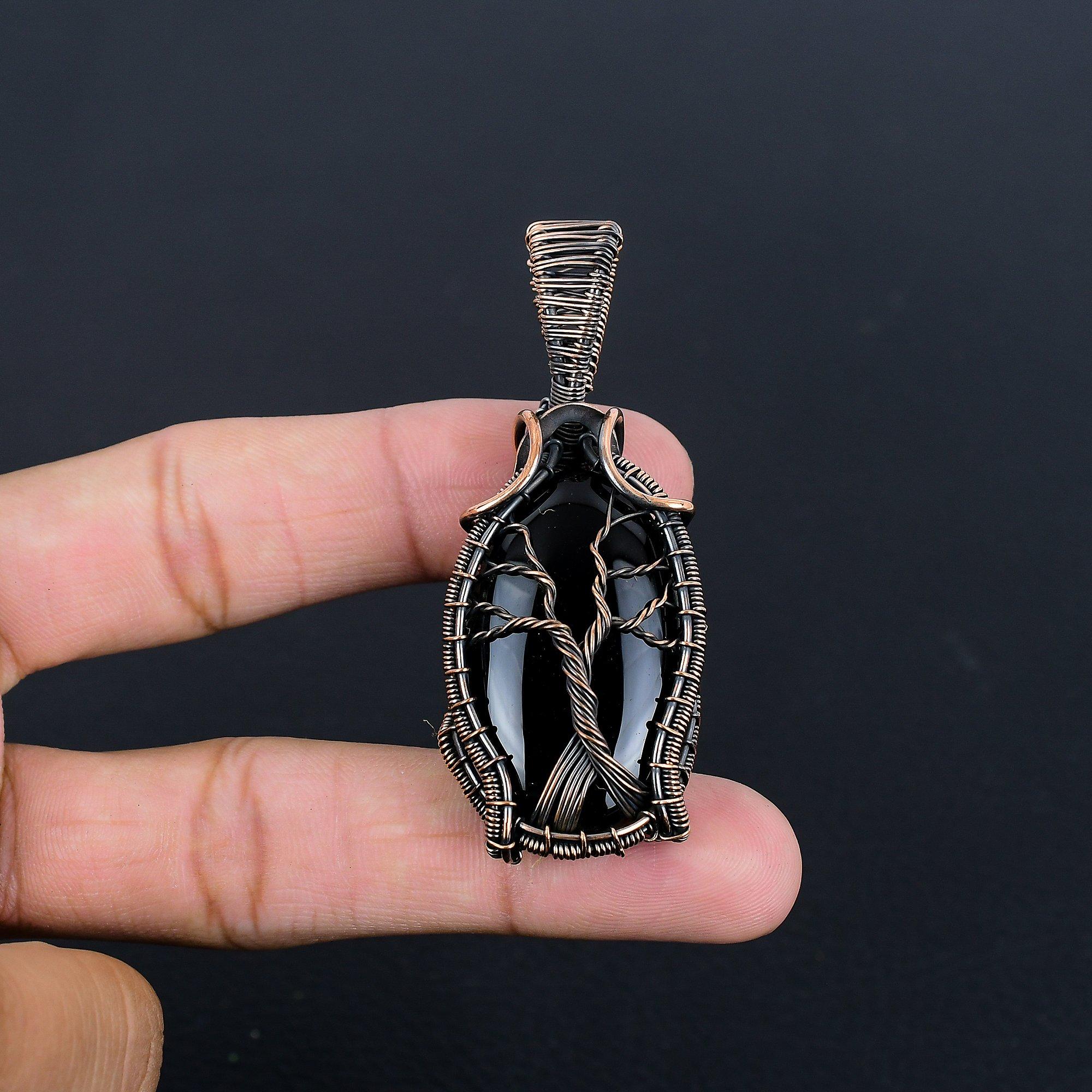 

Ювелирные изделия из черного оникса, кулон из стерлингового серебра 925 пробы, ювелирные изделия ручной работы с драгоценными камнями, подарки для жены, абсолютно новый кулон 2.55 Inches