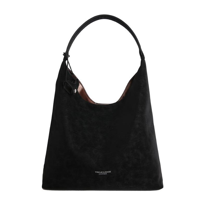 Сумка под мышкой, Простая и вместительная одноплечевая сумка, Модная и трендовая сумка-тоут для通勤 чёрный