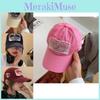 Womens Casual Cotton Baseball Hat With Stylish Letter Decoration And Rounded Crown