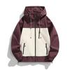 Spring American Contrasting Hooded Jacket for Men and Women Couples Trendy Versatile Jacket Windproof Waterproof Jacket for Men