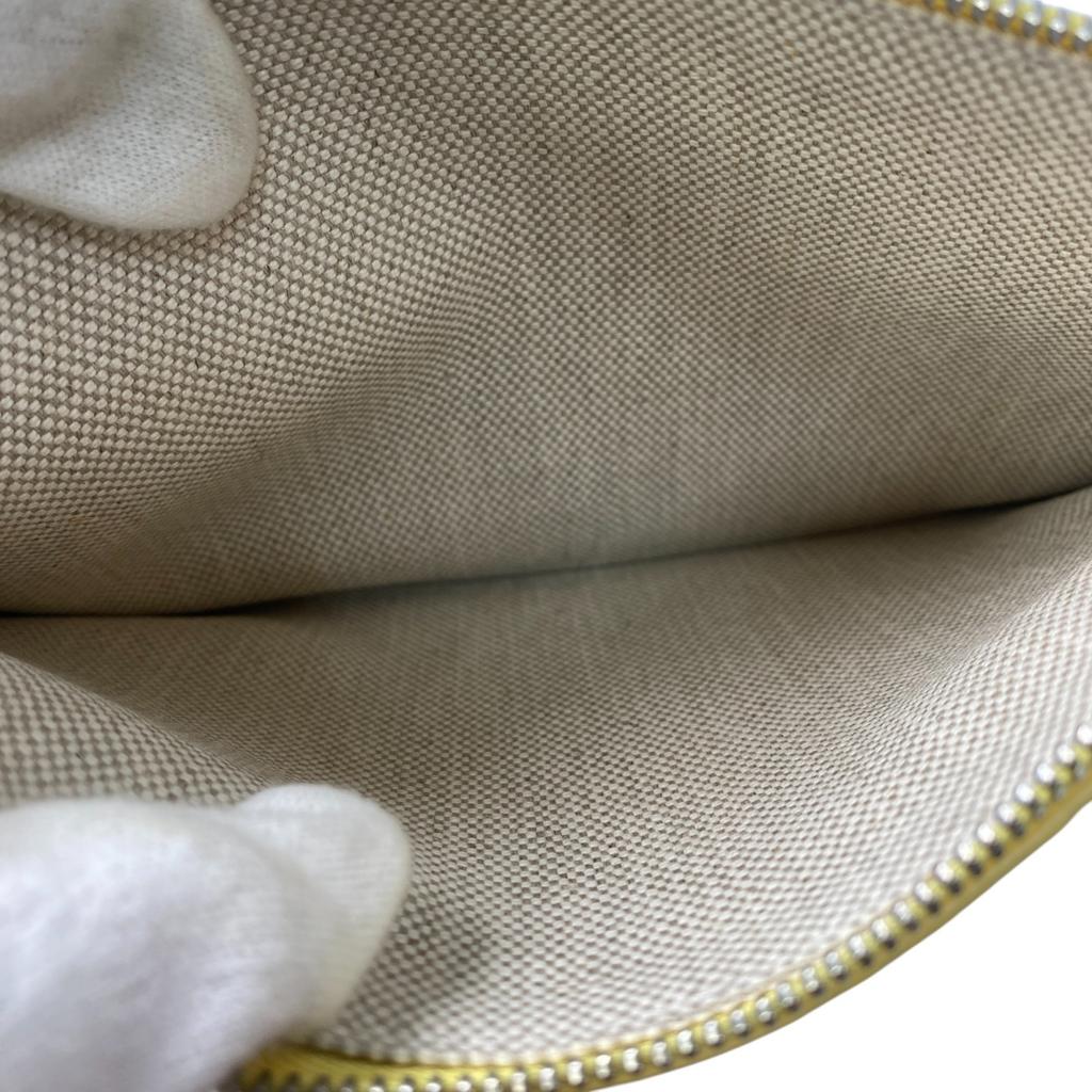 Used Loro PianaTote Bag yellow/Beige leather/canvas Women