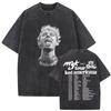 Vintage Washed MGK Lost Americana Tour  Print Tshirts Men Women Harajuku High Quality Fashion Oversized Cotton T Shirt