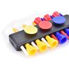 1X Golf Tee Holder Carrier With 12 Plastic Tees W 3 Ball Markers W 1 Keychain