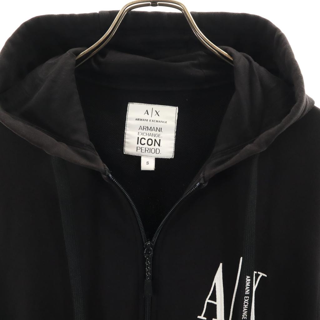 ARMANI EXCHANGE Long sleeve sweat Zip hoodie S black Men's Used