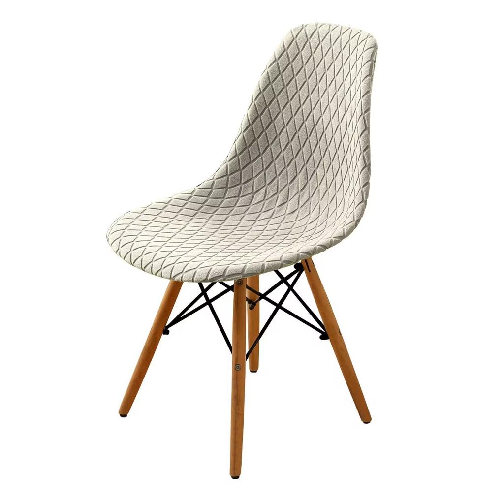 1 PC Jacquard Shell Chair Cover Short Back Stretch Dining Chair Cover Adjustable Dining Room Seat Cover For Bar Party Home Decor