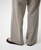 MUSINSA STANDARD WOMAN Women'S Summer Wool One-Pleat Wide Hidden Elastic Waist Slacks [Light Beige]