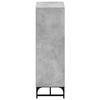 Highboard with Glass Doors Concrete Grey 35x37x120 cm