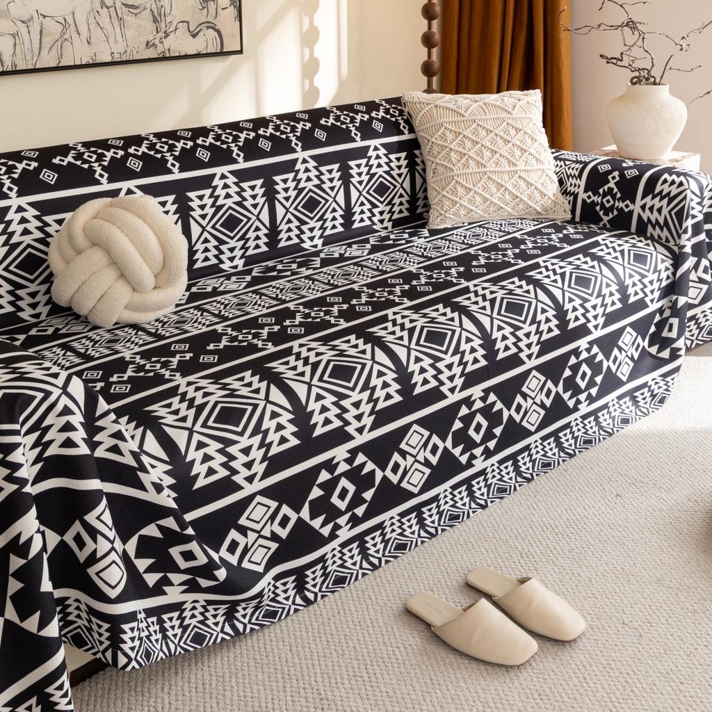 1pc Bohemian Printed Sofa Towel Universal for Living Room Couch Sofa Cover Boho Style Soft Pet Friendly Multifunction Protector