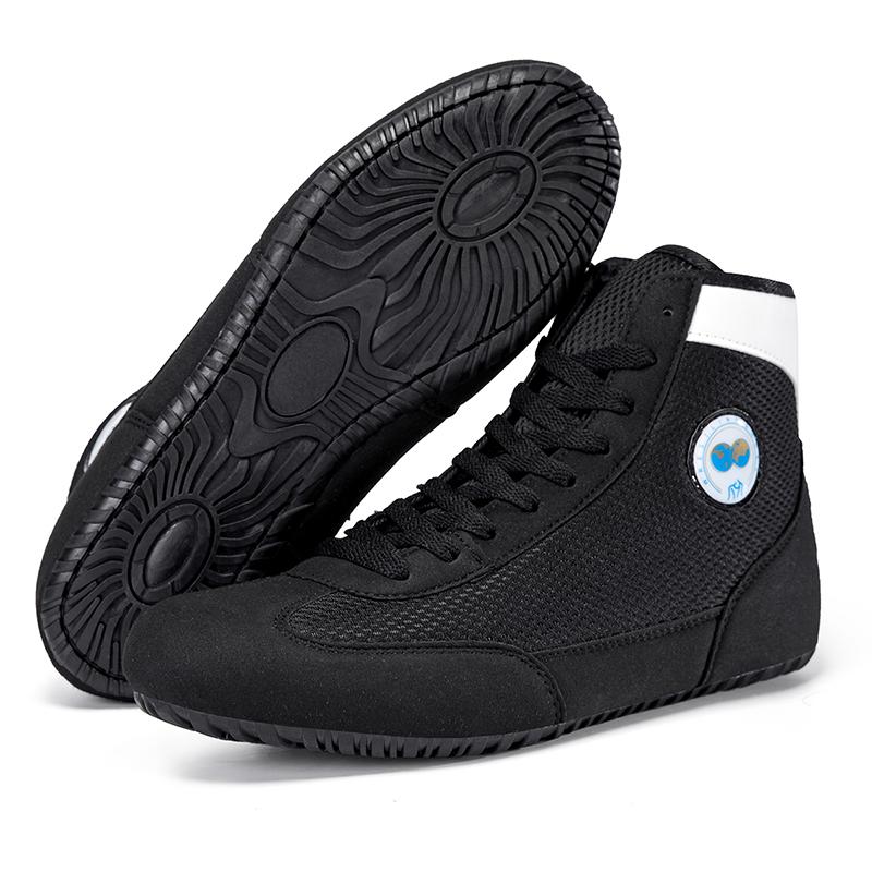 Women's Breathable Wrestling Shoes High-top Men's Boxing Shoes Free Sparring Sneakers Gym Fitness Training Shoes