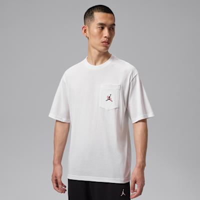 Jordan Air T Shirts Men s White Crew Neck M
