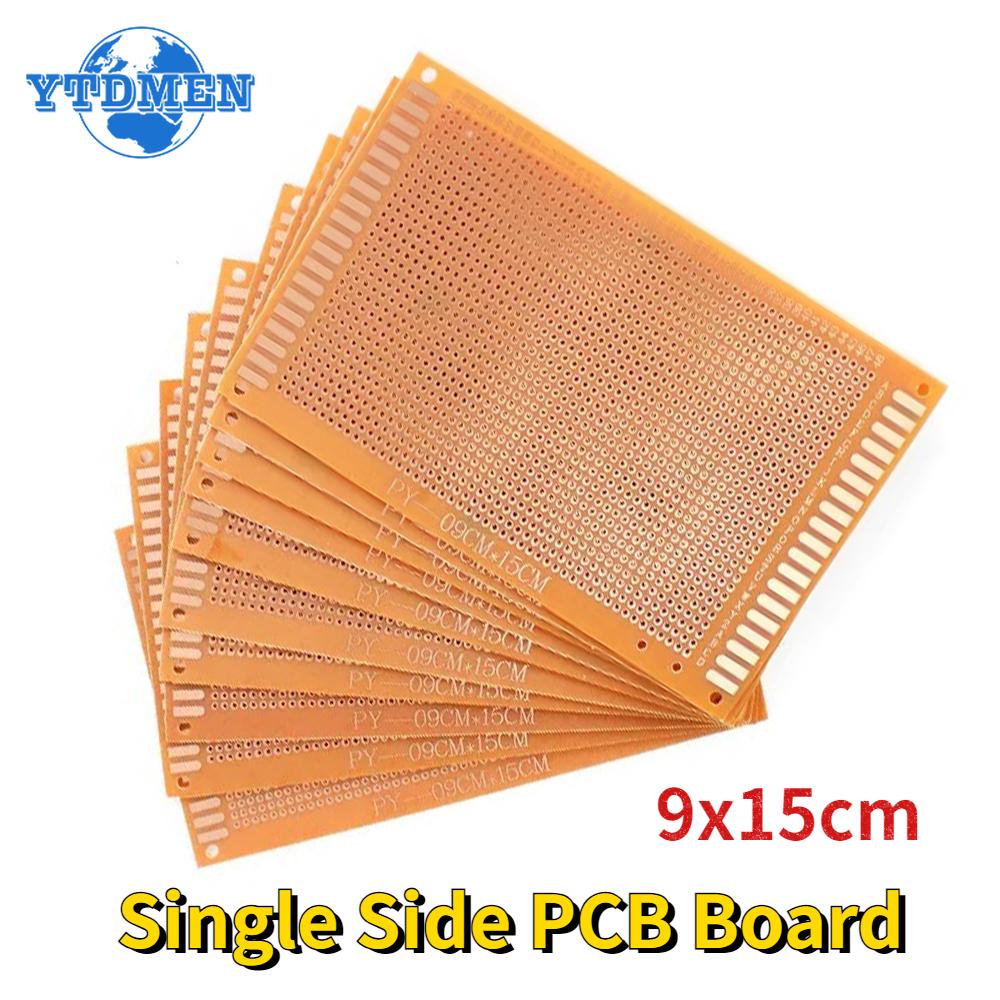 

5pcs Universal Board Single Side Prototype PCB 9x15cm Yellow DIY Experimental Bakelite Copper Plate Circuirt Boards Kit 5pcs