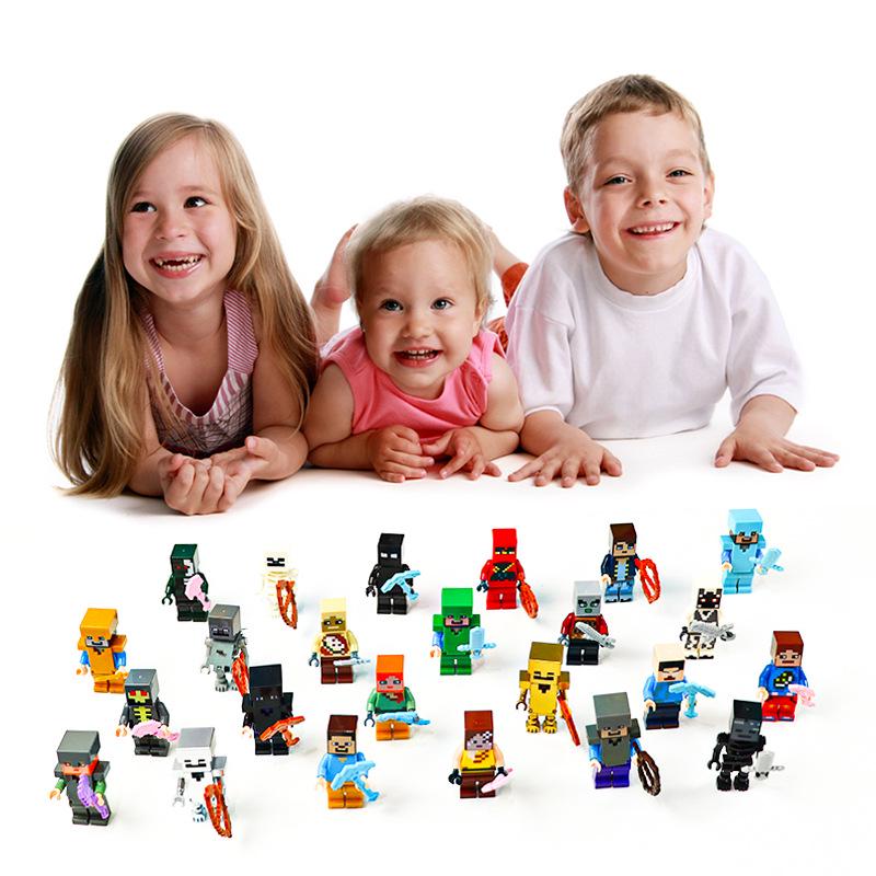 Cross-Border Christmas Countdown Calendar: 24 Pixel Robot Building Blocks for Kids