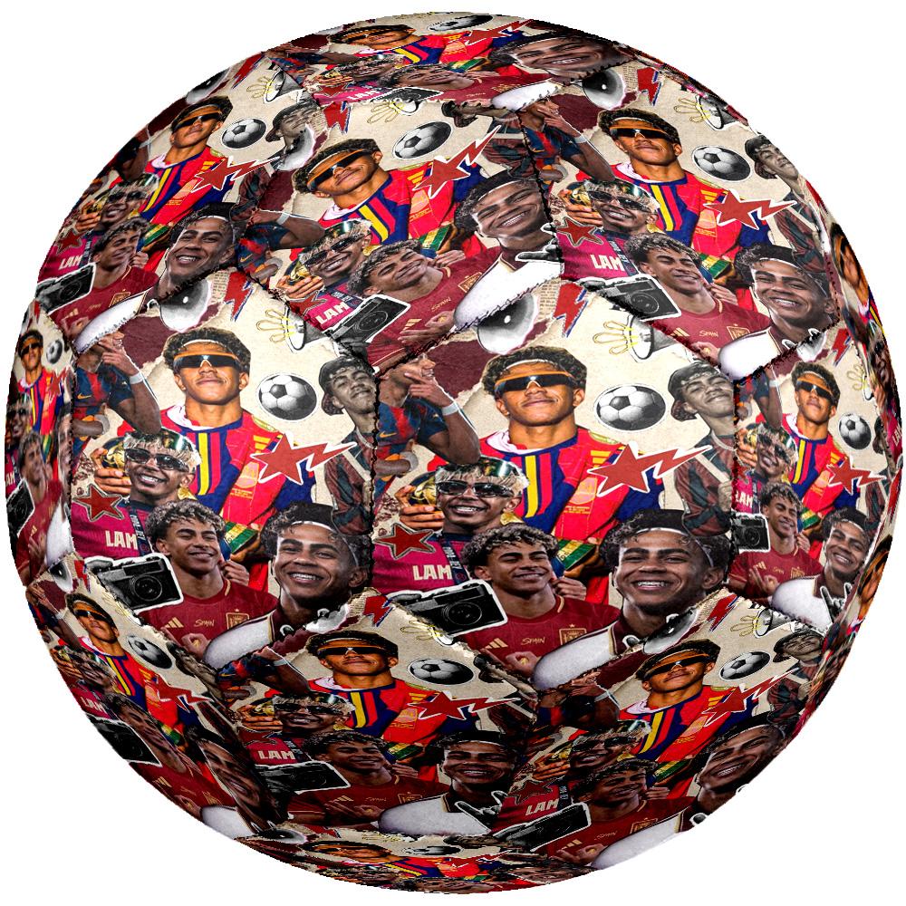 Lamine Yamal's Spain's Soccer Star Soccer Ball Size 5 Football Machine Sewn Indoor/Outdoor Universal Football Soccer Accessory Distinctive Home Decor