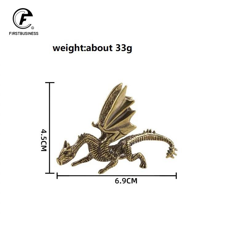Латунный Доминирующий Дракон Военного Ремесла Металлическая Фигурка Креативный Динозавр Летающий Дракон Настольное Украшение Аксессуары Миниатюры