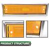 GRAND ORANGE Front Side Marker Lights Chrome Bezel Amber Lens Fit Chevy Blazer GMC Jimmy Suburban C/K R Truck 1981-1991, 915558 915557 GM2551107