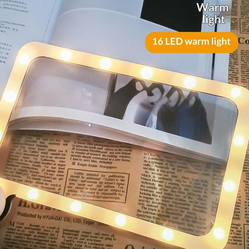 Lighted Magnifier with 3 Mode Lighting System Large Viewing Area Ideal for Elderly Reading Books and Low Visibilities