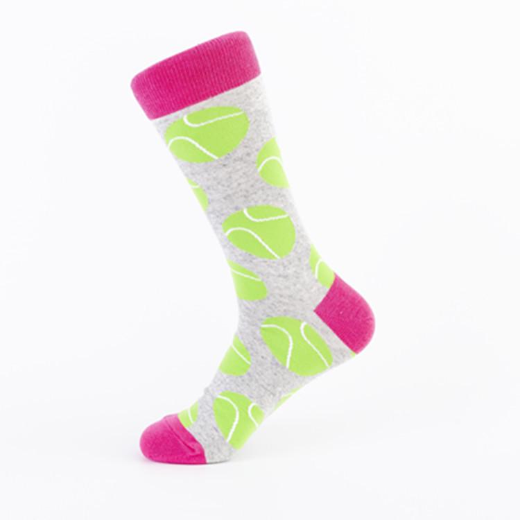 Men's Trendy Long Cotton Jacquard Socks: Autumn/Winter Ball Series