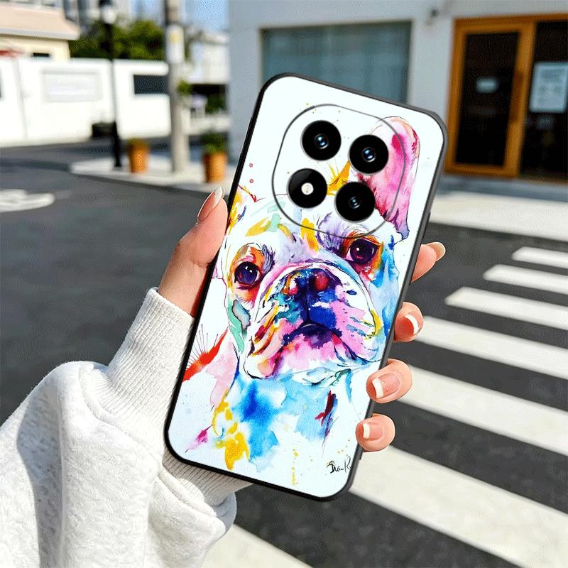 

French Bulldog Dog Pug Design Soft Phone Case for Xiaomi Redmi Note 12 13 14 15 Pro Plus 11 12S 11S 11T 10 4G Black Cover Back S Redmi Note 13 Pro 4G