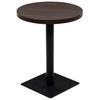 Vidaxl Stolik Bistro Z Mdf, Stalowa Podstawa, 60X75 Cm, Ciemny Jesion