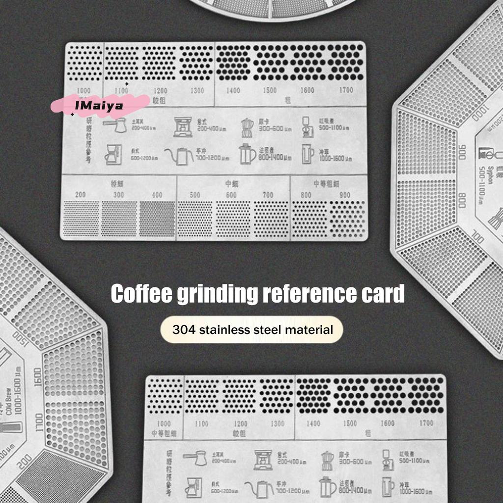 Coffee Powder Grinder Thickness Comparison Card Grinding Reference Scale Accurate Measurement Coffee Accessories