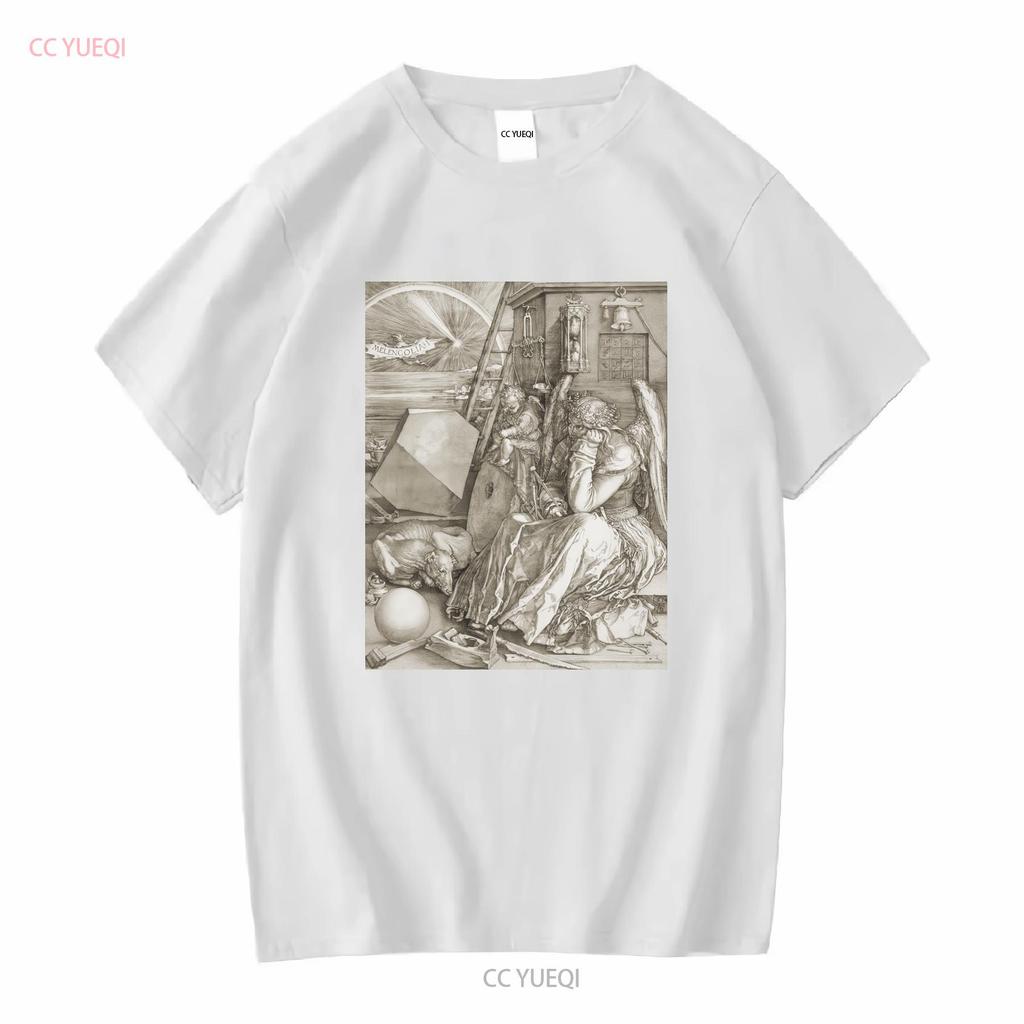 Melancolia I Melencolia Albrecht Durer T Shirt Arte Rinascimento Settentrionale per Lei Lui Amante vintage Lavato Unisex Stiloso