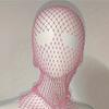 1pc Rhinestone Crystal Embellished Fishnet Hair Scarf,Glittering Mesh Veil Headband,Elastic Hairband for Ladies',Dance,Wedding