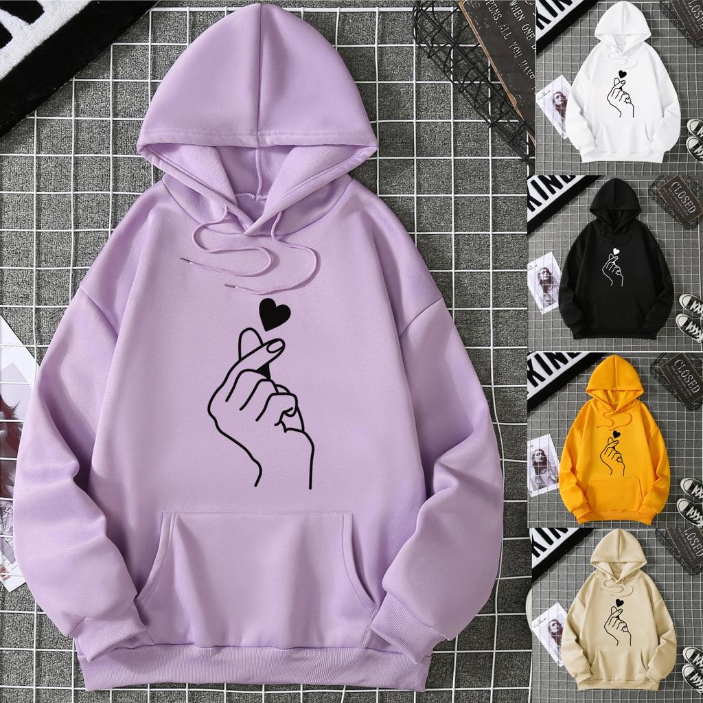Fleece hoodie sweater men's and women's clothing autumn and winter couple tops loose
