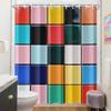 Color Block Duschvorhang 72x72 Zoll Lebendiges Retro Geometrisches Badezimmerdekor Moderner Pop-Art-Stil Wasserdichter Stoffvorhang