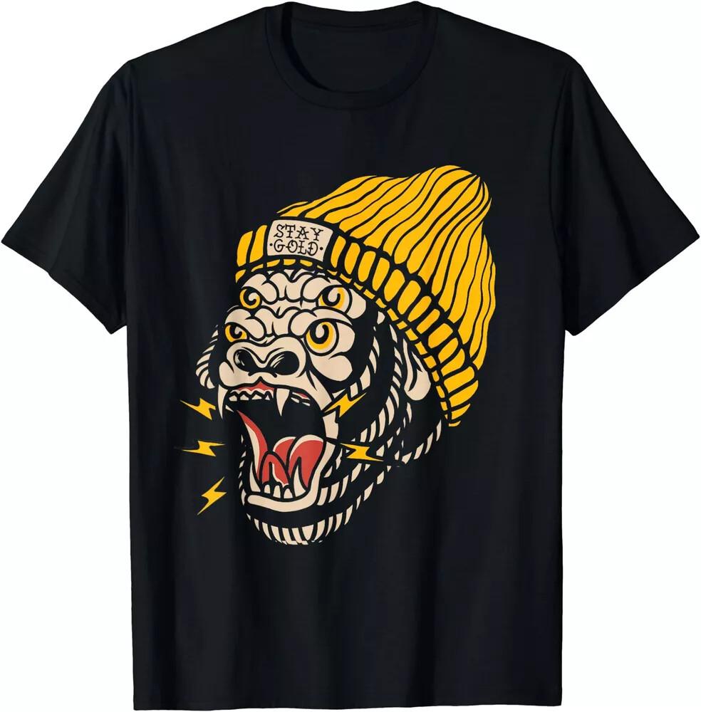 Gorilla Inked Flash Old School Ink Addict Traditional Tattoo T-Shirts Size S-5XL S разноцветный