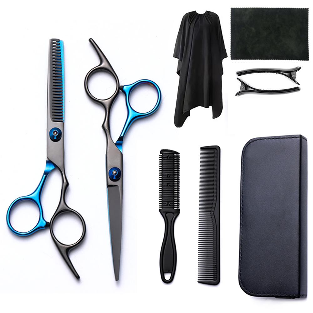 Hairdressing Scissors Set: Colored Straight-Tooth & Thinning Bangs Scissors for Professional Stylists